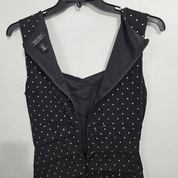 WHBM Instantly Slimming Midi Black Studded Sleeveless Bandage Dress Sz 10 - Picture 5 of 7